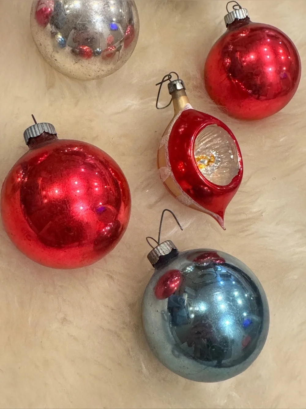 Lot of 9pcs Vintage 40-50s Shiny Brite Ornament’s